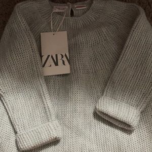 Zara knit sweater gray